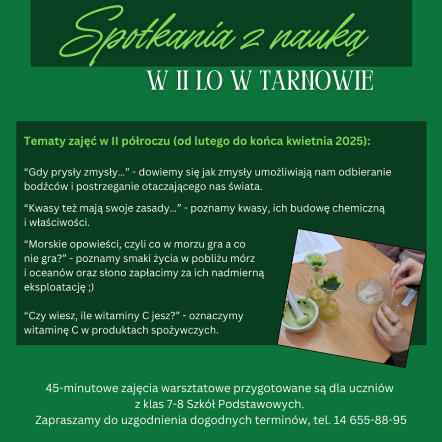 Plakat "Spotkań z nauką"
